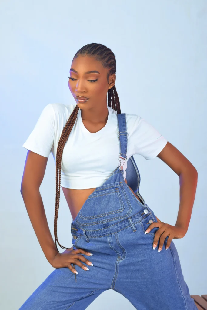 Photography student practicing portrait lighting at Losgiddy School of Photography Lagos